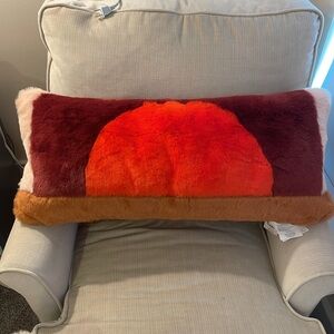 Anthropologie Decorative Fur Pillow